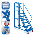 Escalera Industrial 6 Peldaños Tipo Avión Con Plataforma De 1,5m Soporta 450kg