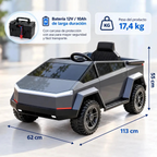Auto Electrico Infantil Montable Tipo Tesla Cybertruck 12v