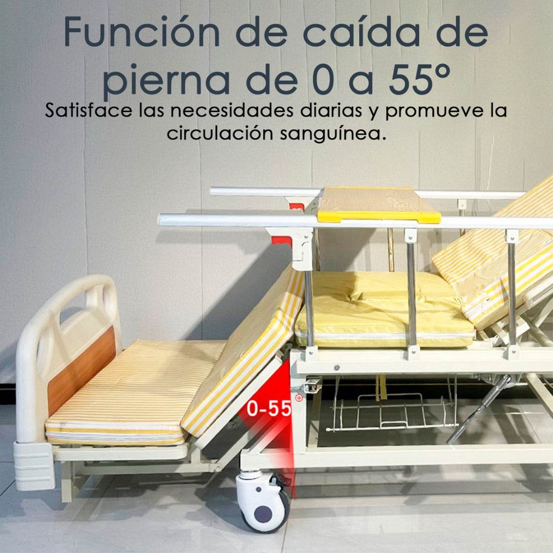 Cama Clinica Catre Electrica Pro 260kg Con Colchon Y Bandeja