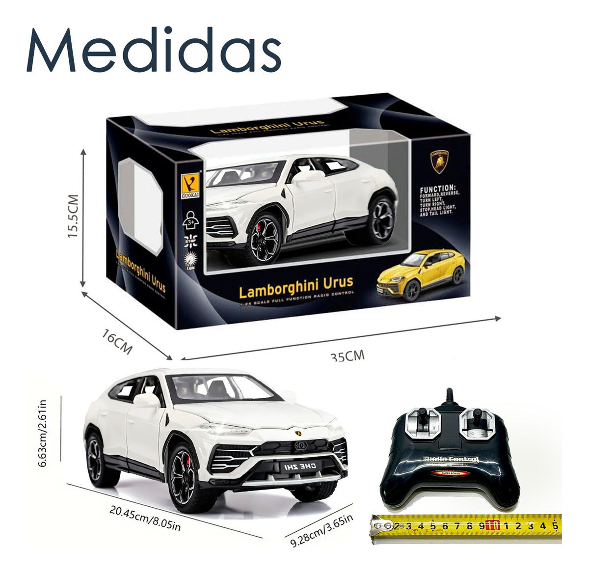 Juguete Auto Control Remoto Lamborghini Urus Recargable