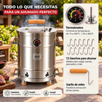Barril Ahumador Y Asador Portatil Grande Acero Inoxidable