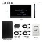 Monitor Portatil Con Pantalla De 15.6 Pulgadas 60Ghz Full Hd