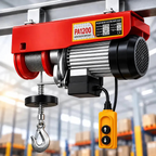 Tecle Electrico De Levante 1200kg De 12 Metros Cable Acero De 1850w Control Remoto