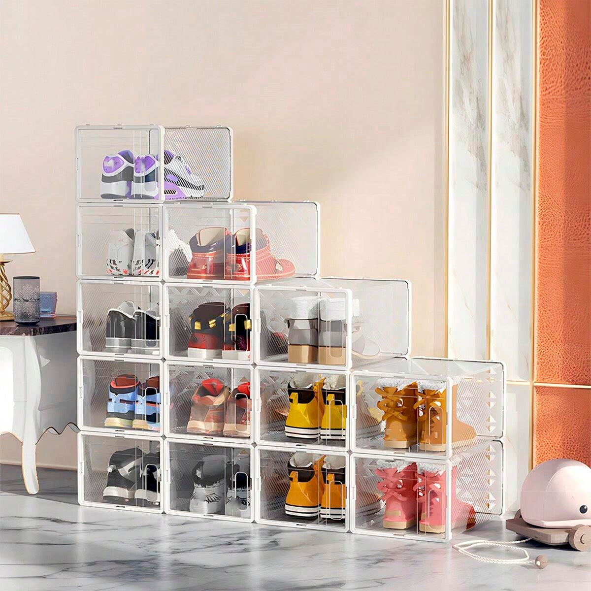 Set 6cajas Organizadoras De Zapatos Apilables Multiuso Beiti