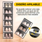 Set 6cajas Organizadoras De Zapatos Apilables Multiuso Beiti
