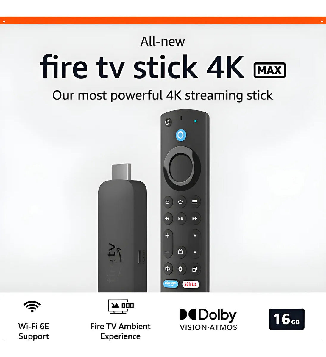Amazon Fire Tv Stick 4k Max Ultra Hd 4k Con Dolby Wifi 6 Smart Home Alexa Procesador Mediatek Quad-core Voice Assistant