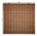 Cortina De Bambú Persiana Roller Bicolor 180x180cm Con Diseños