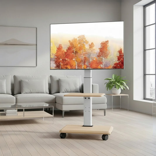 Soporte Pedestal Tv Rack Movil Con Ruedas 32 A 75 Pulgadas