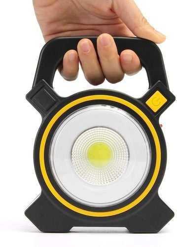 Pack 3 Linterna Foco Led Solar Recargable Para Camping Usb Color De La Luz Blanco