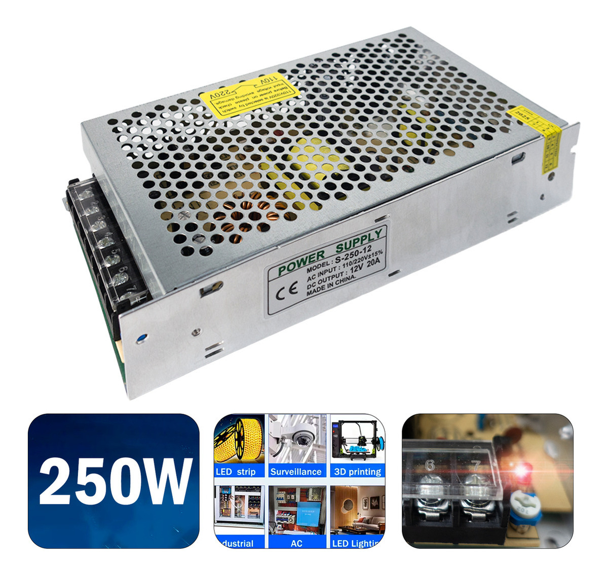 Fuente Poder 12v 20a 240w Transformador 220v Camaras Cinta