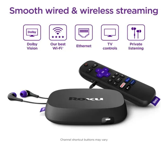 Roku Ultra Lt 4k Tv Box 4801rw Hdr 2gb Ram Voice Bluetooth Wifi Reproductor Streaming 4k Dolby Atmos Y Vision Hdr10+