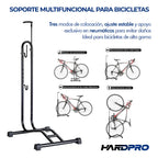 Soporte Bicicleta Quick Vertical y Horizontal Acero Negro 24 a 27.5 Pulgadas