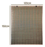 Cortina De Bambú Persiana Roller Bicolor 120x150cm Con Diseños