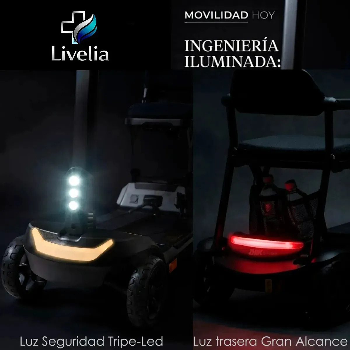 Scooter Silla De Movilidad Electrico Plegable Cuatro Ruedas