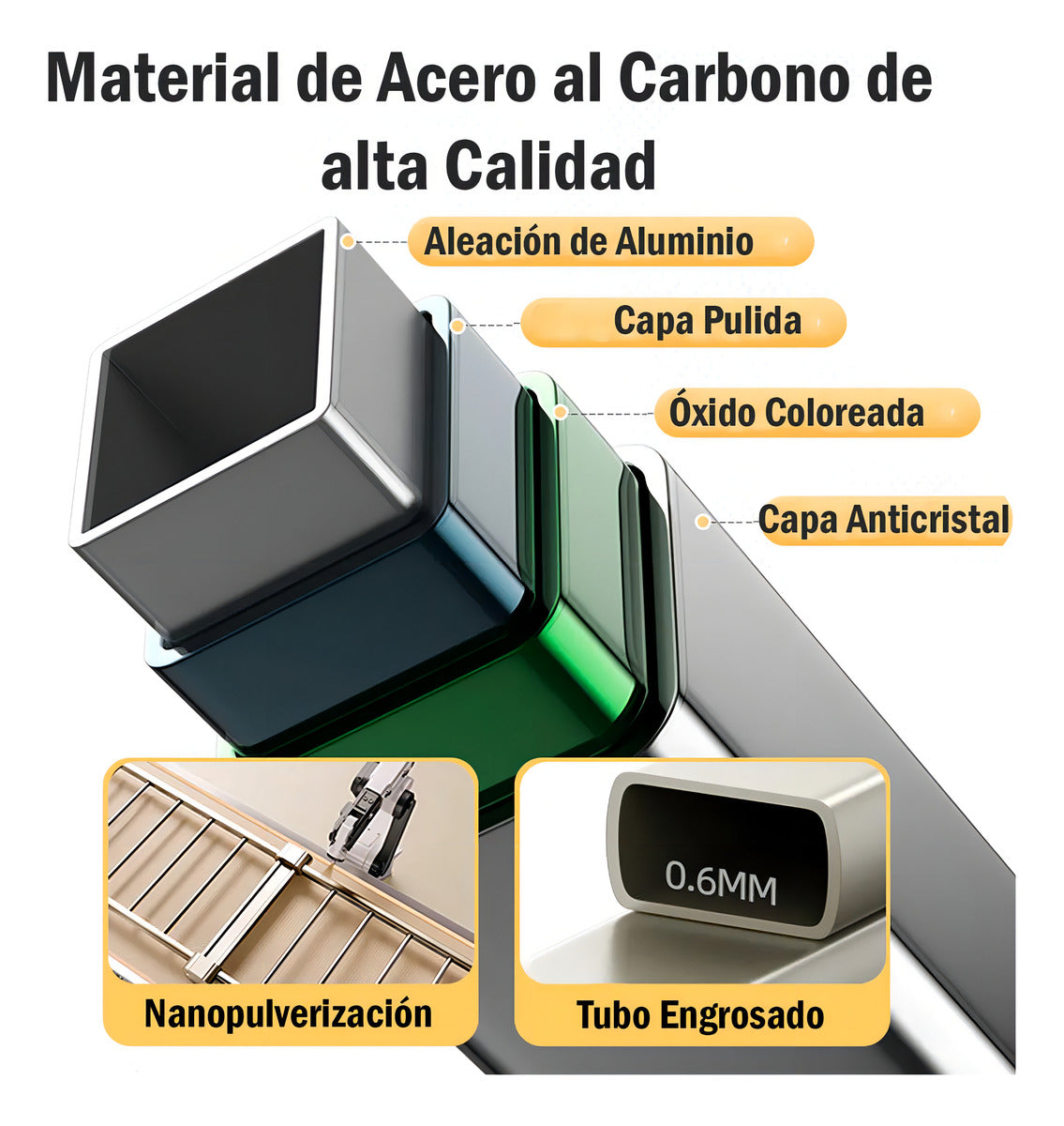 Tendedero Plegable Premium Beiti 170cm Soporta 50kg De Acero Inoxidable Negro