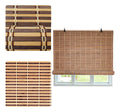 Cortina De Bambú Persiana Roller Bicolor 180x180cm Con Diseños