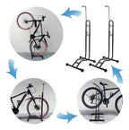 Soporte Bicicleta Quick Vertical y Horizontal Acero Negro 24 a 27.5 Pulgadas