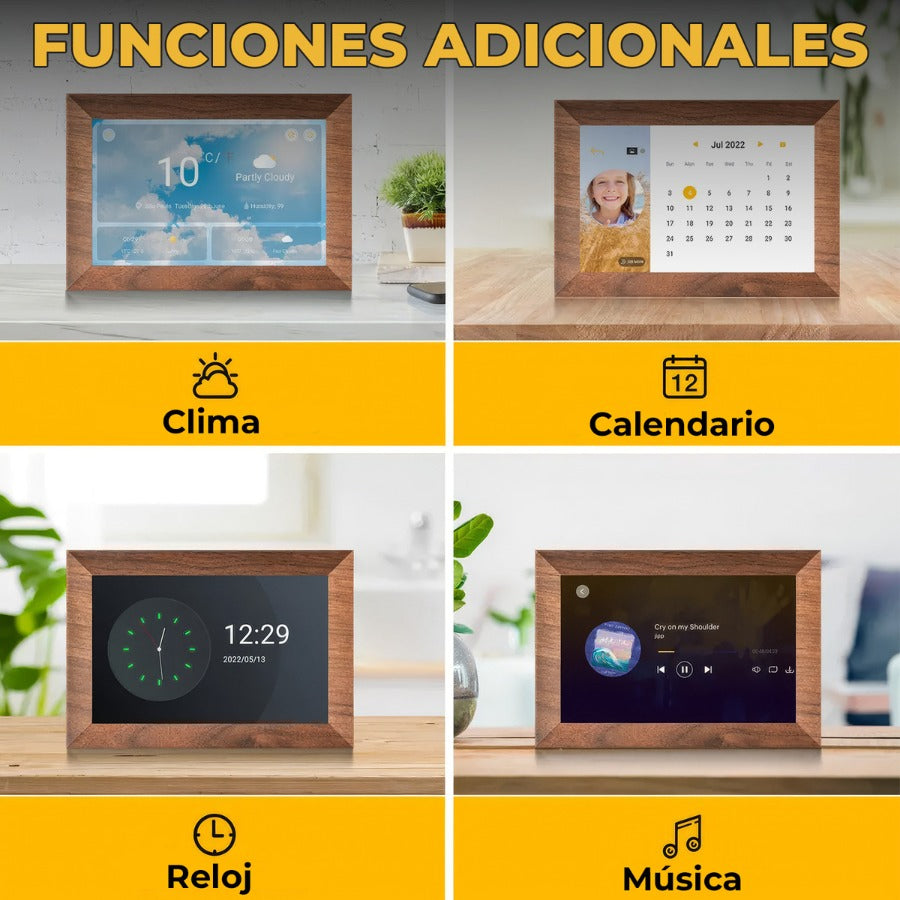 Marco Digital Kodak 10.1 Wifi Fotos Y Videos Ips De Madera