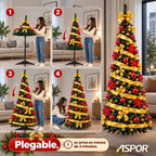 Arbol De Navidad Plegable 210 Cm Armado Facil Navideños