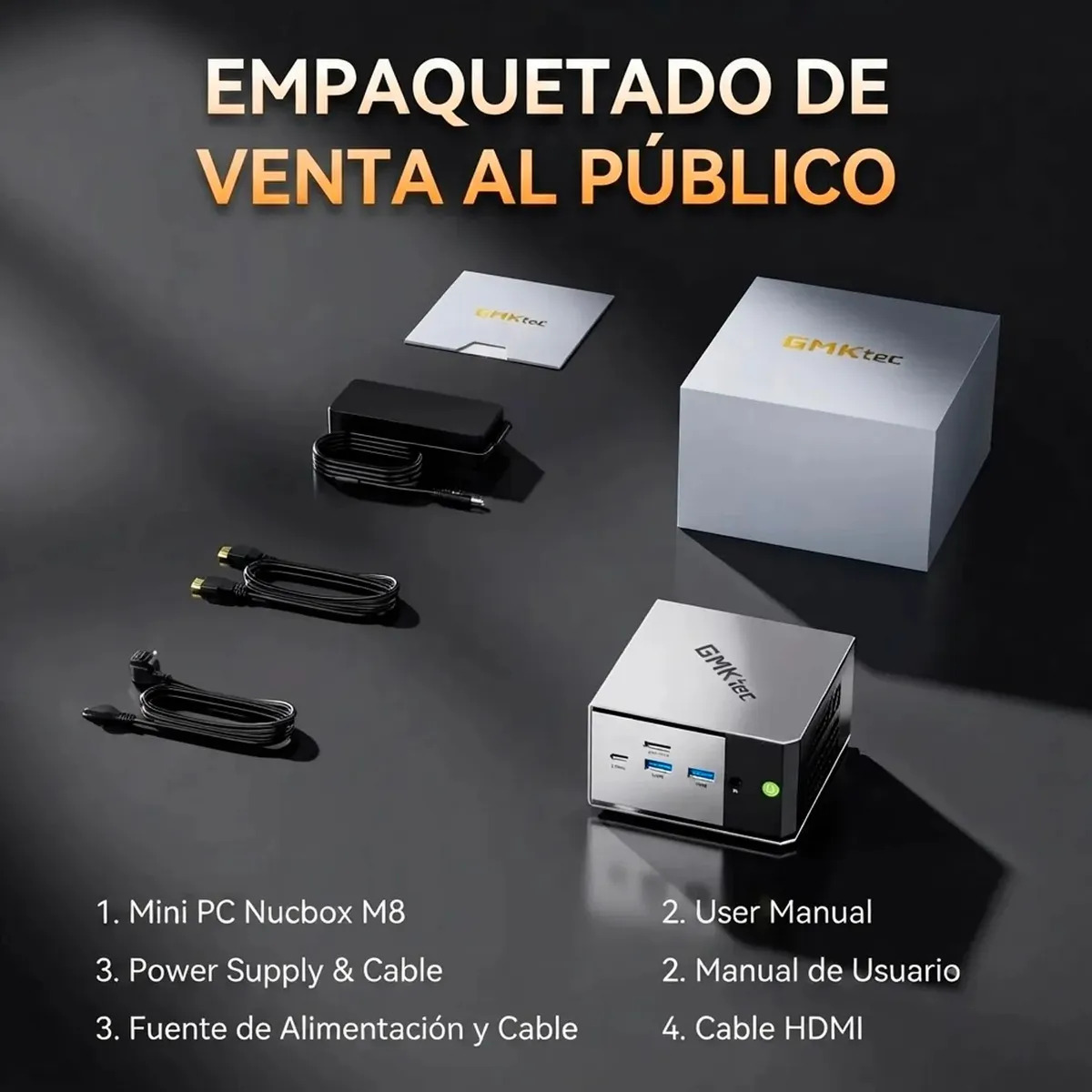 Mini PC GMKtec M8 AMD Ryzen 5 6650H con 16 GB RAM y 1 TB SSD NVMe