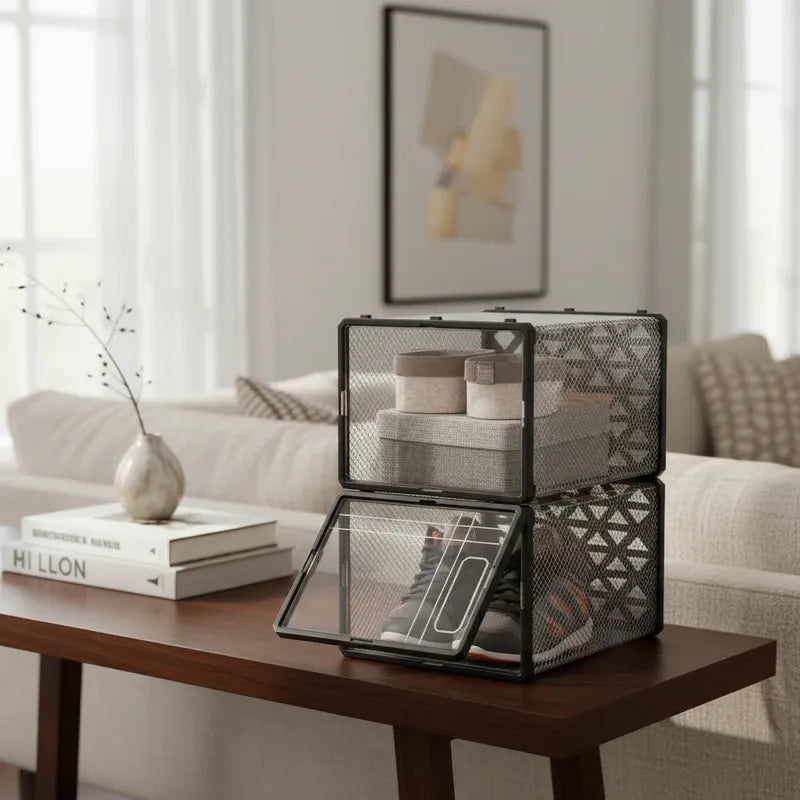 Set 6cajas Organizadoras De Zapatos Apilables Multiuso Beiti