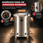 Barril Ahumador Y Asador Portatil Grande Acero Inoxidable