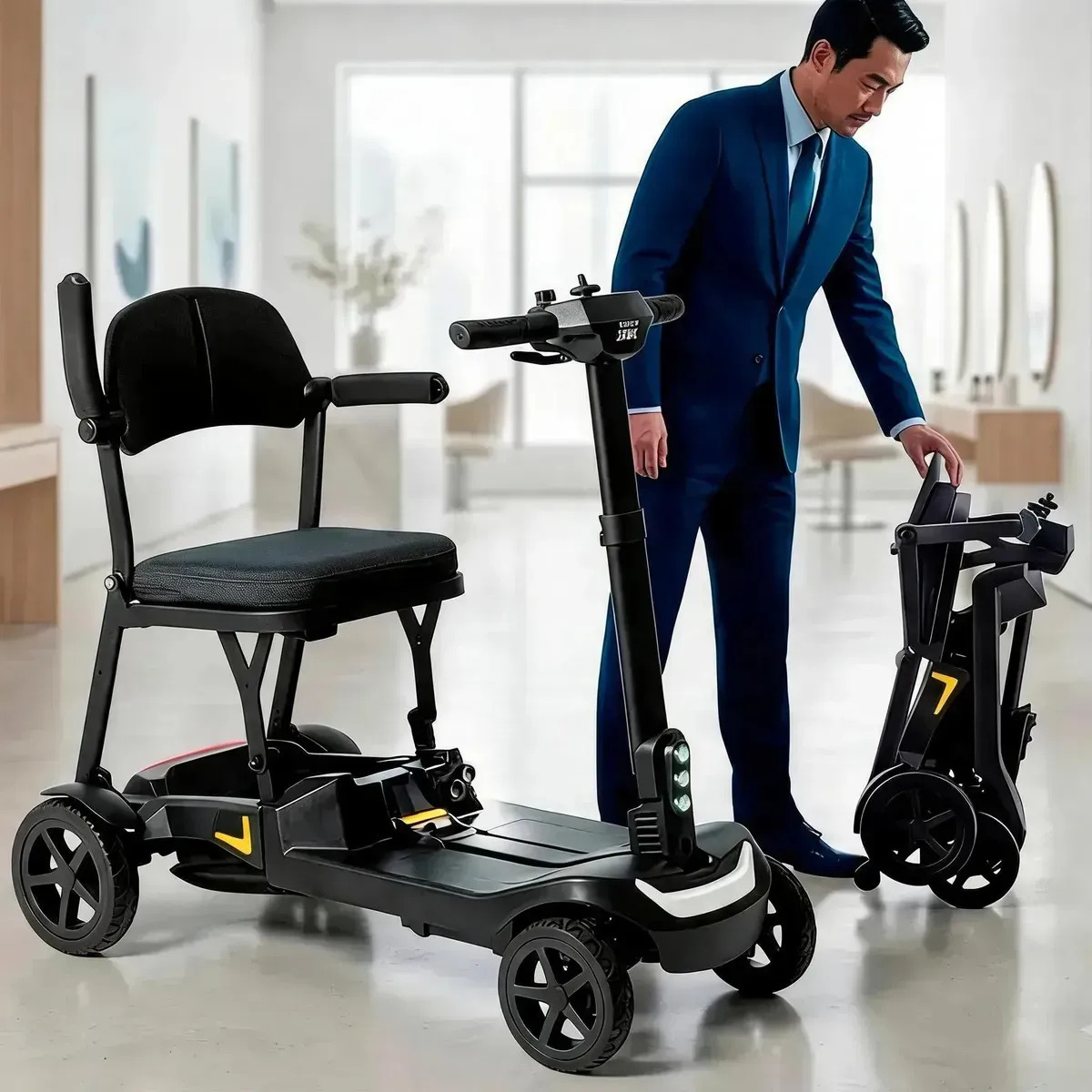 Scooter Silla De Movilidad Electrico Plegable Cuatro Ruedas