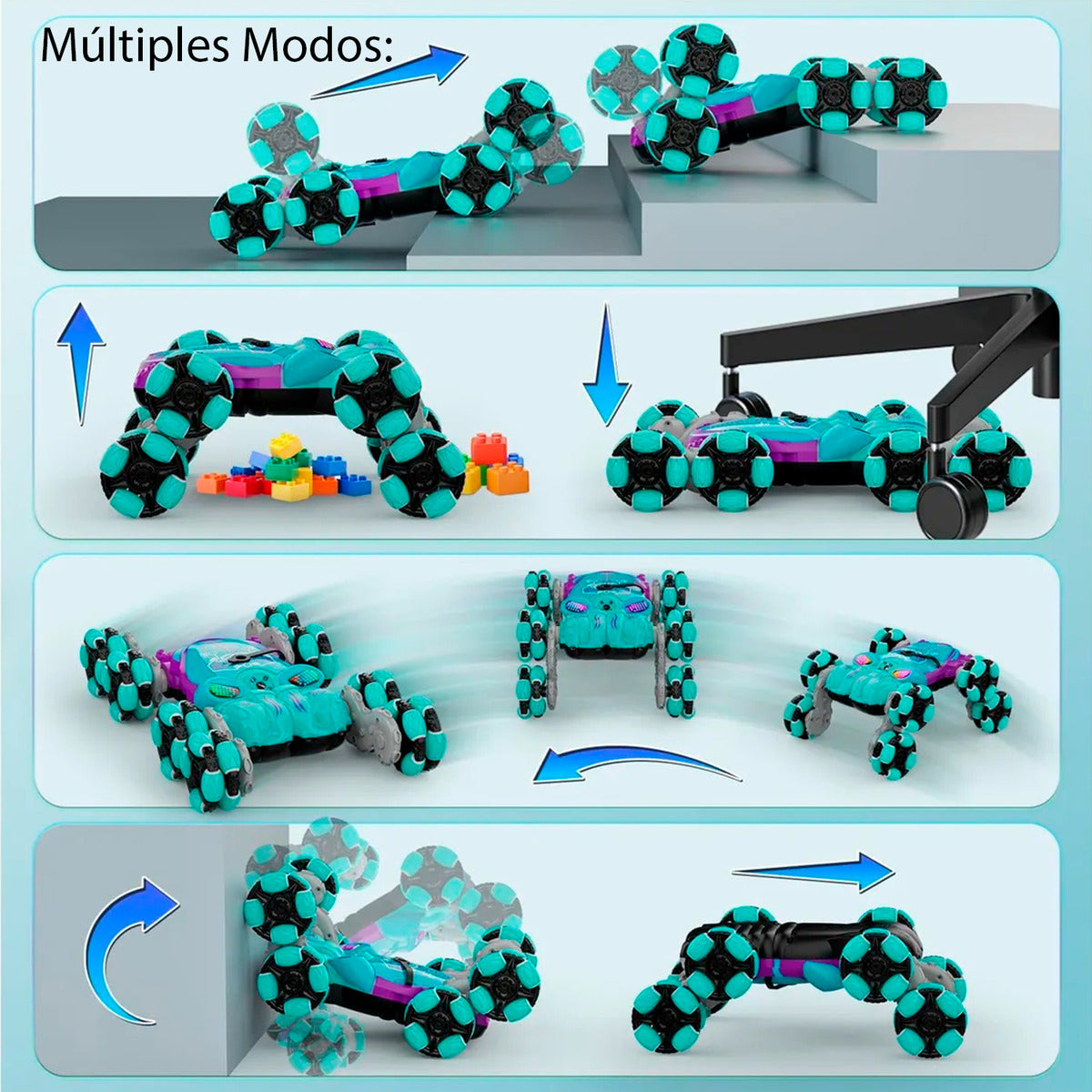 Auto Control Remoto Escalador Octopus Luces Sonido 360°
