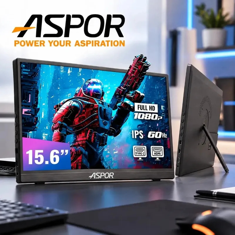 Monitor De 60hz Portatil Inalambrico 15.6 Pulgadas Full Hd