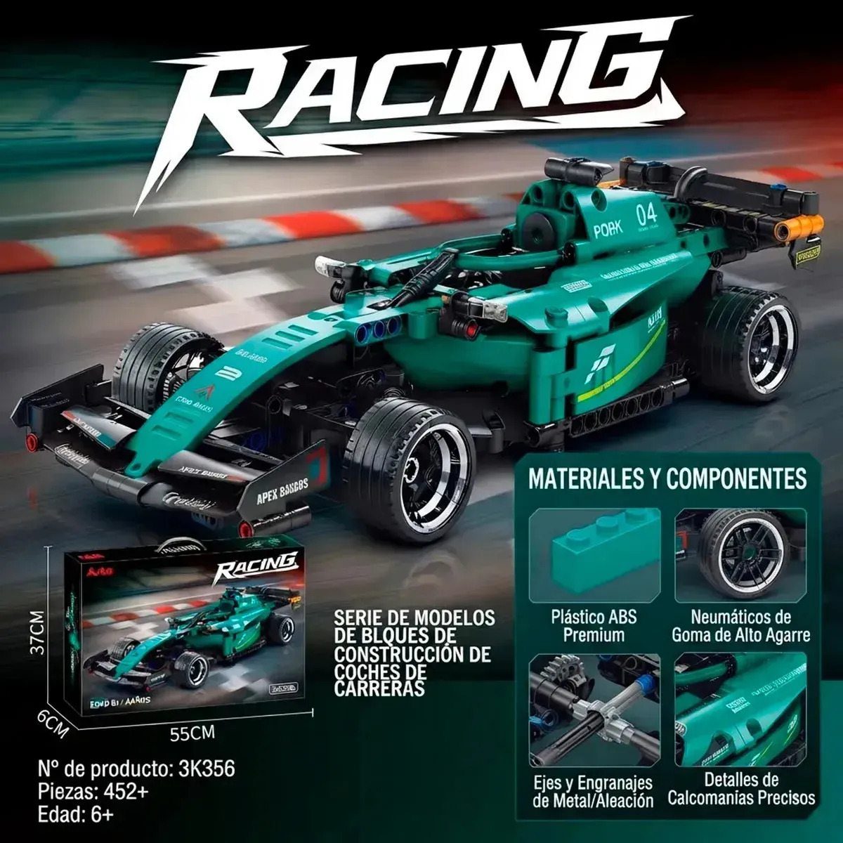 Auto Armable Formula 1 De 452 Piezas Bloques De Construccion