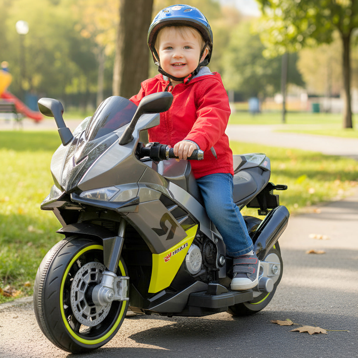 Moto Eléctrica Montable Niños R1 Grande Bateria Alta Duracion