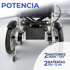 Silla de Ruedas Electrica Plegable con Joystick y Cinturón de Seguridad De 5 Velocidades
