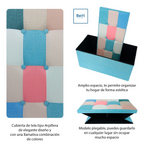 Puff Baul Plegable Organizador 76x38 Tela Mix