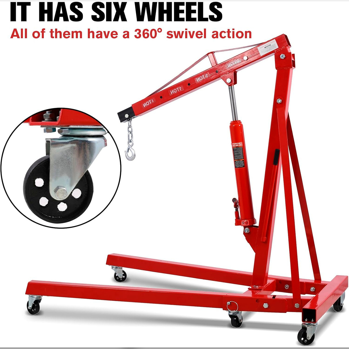 Tecle Grua Pluma Hidraulico 2 Toneladas Desmontable Auto