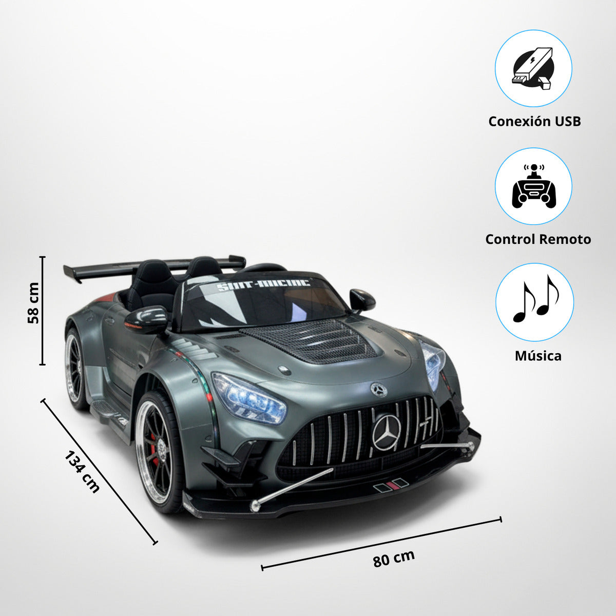 Auto Electrico Montable Niños Mercedes Amg Gt Batería Alta Duración