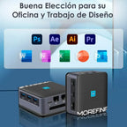 Mini PC MOREFINE M8S Intel N95 12a Generación 7nm con 12GB RAM, 256GB SSD 3.40 GHz 3 Pantallas 4K w11 home