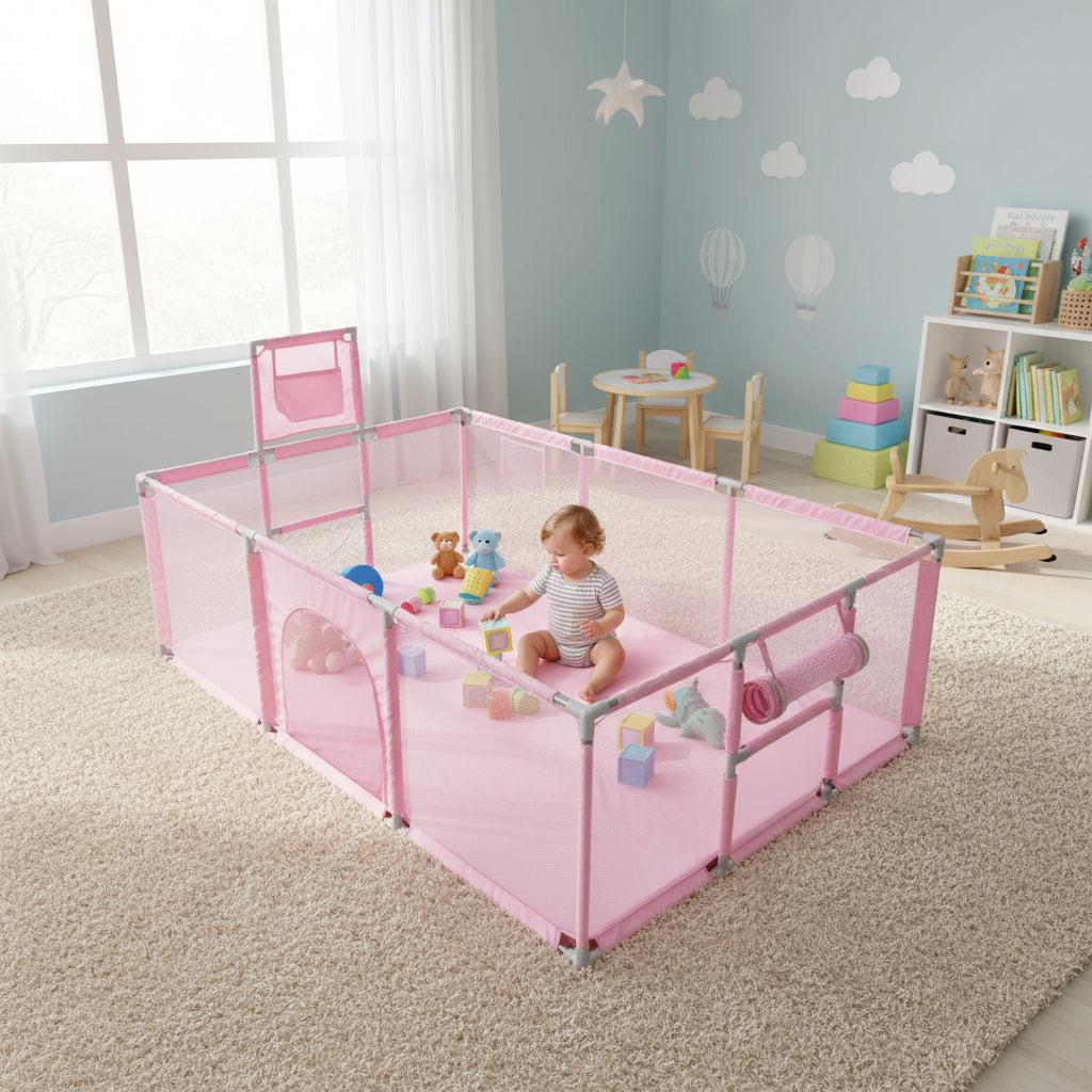 Corral Infantil 3 en 1 Juegos Malla Tela Oxford 180x120cm