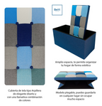 Puff Baul Plegable Organizador 76x38 Tela Mix