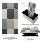 Puff Baul Plegable Organizador 76x38 Tela Mix