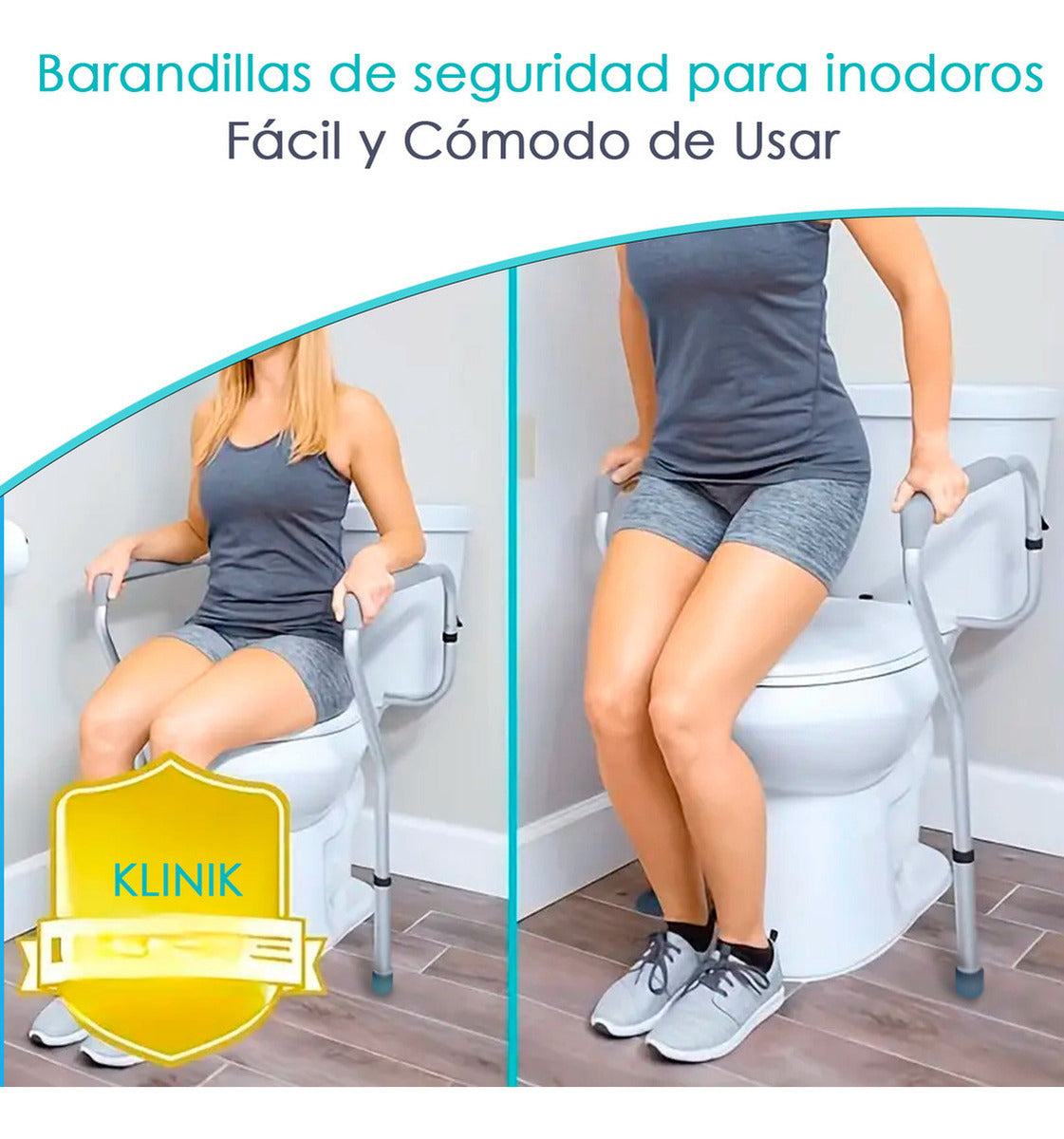 Barra De Apoyo Inodoro Seguridad Adulto Mayor Y Embarazadas