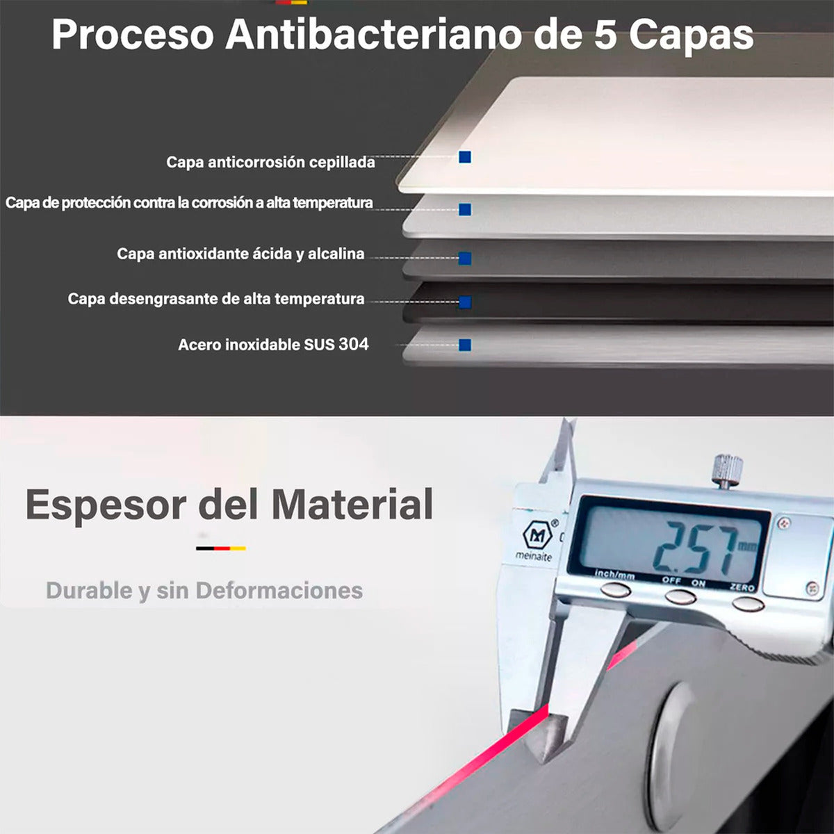 Lavaplatos Premium 100x48Cm Doble Con Lavavasos Y Escurridor