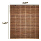 Cortina De Bambú Persiana Roller Bicolor 120x150cm Con Diseños