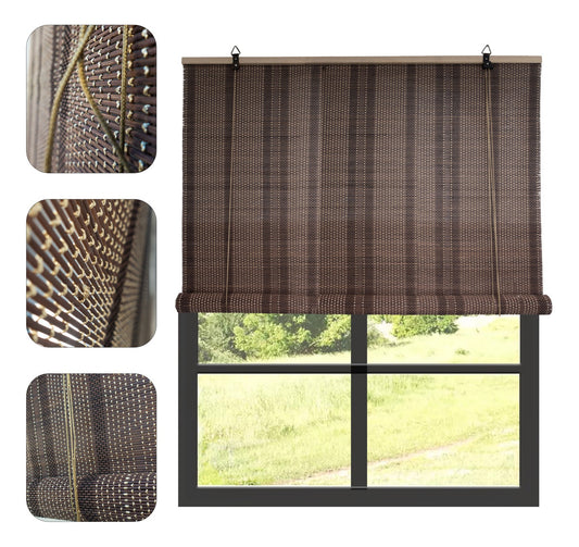 Cortina Bambú Fino Persiana Roller Enrollable 120x180cm