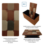 Puff Baul Plegable Organizador 76x38 Tela Mix