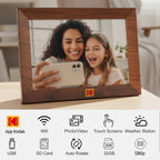 Marco Digital Kodak 10.1 Wifi Fotos Y Videos Ips De Madera