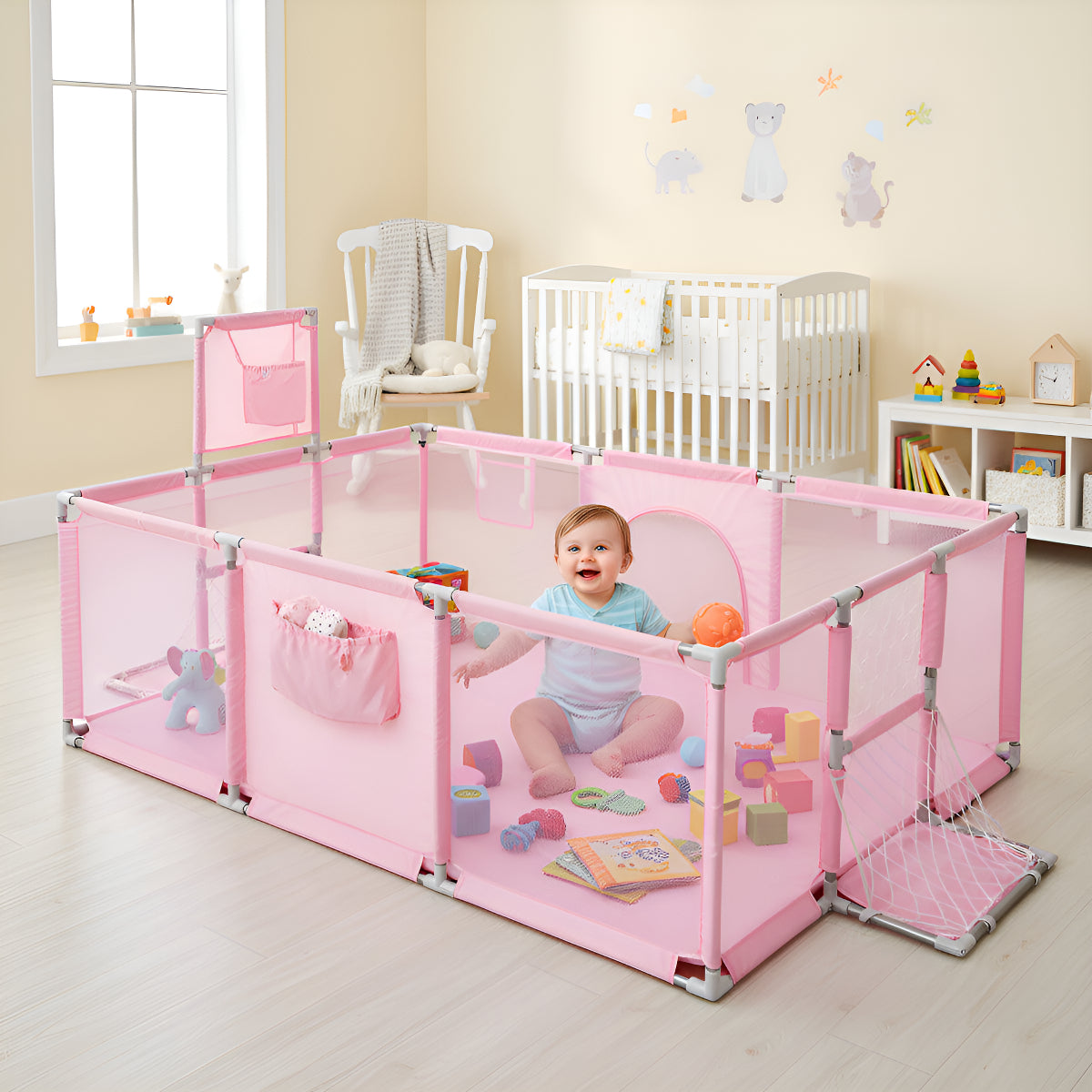 Corral bebe Infantil Nubo 3 en 1 Juegos Malla Tela Oxford 180x120cm