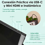 Monitor De 60hz Portatil Inalambrico 15.6 Pulgadas Full Hd