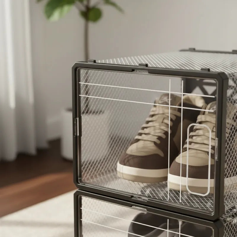 Set 6cajas Organizadoras De Zapatos Apilables Multiuso Beiti