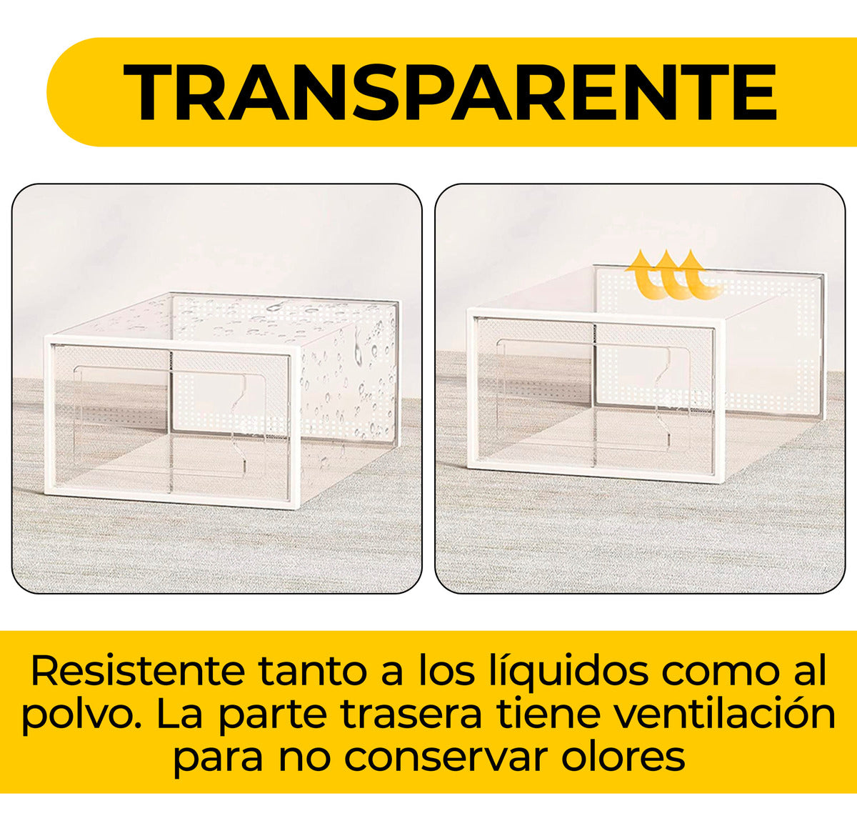 Set 6cajas Organizadoras De Zapatos Apilables Multiuso Beiti