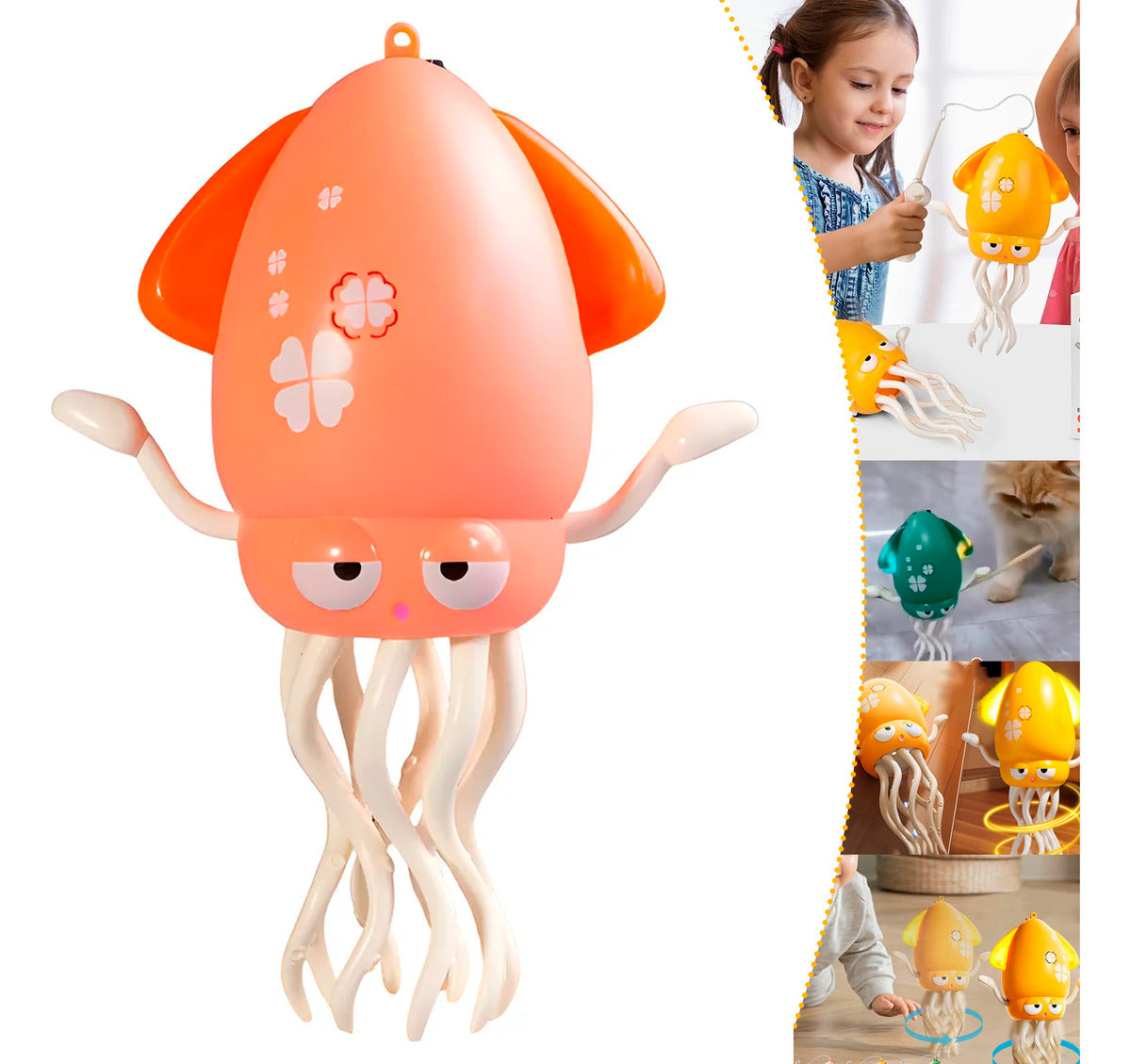 Pulpo Bailarín Interactivo Niños Luces Musica Gestos Usb
